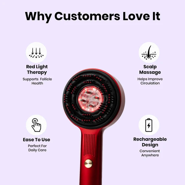 3-in-1 Red Light Scalp Massaging Comb